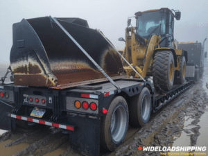 CAT 988B wheel loader transport