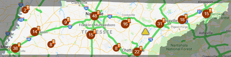 Tennessee road closures