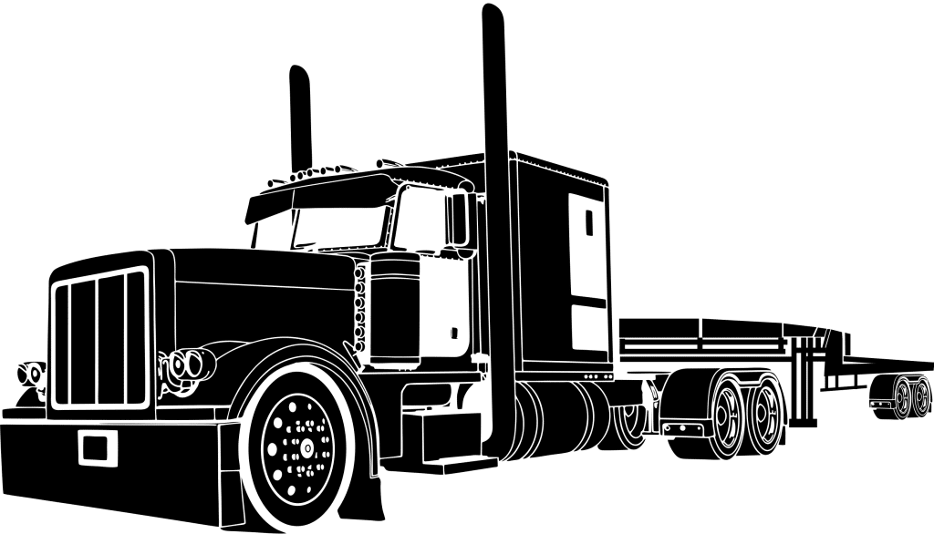 icon of truck that hauls oversize equipment