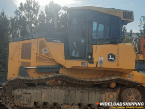 John Deere 750K crawler tractor haul